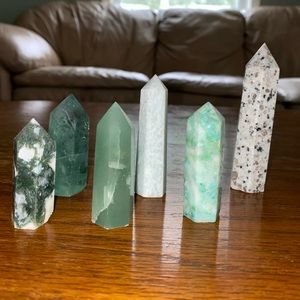 Set of 6 Crystal Towers